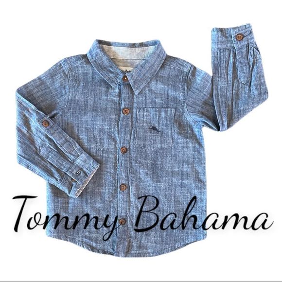Tommy Bahama Other - Tommy BAHAMA Blue Long sleeve Chambray Shirt Size 24M